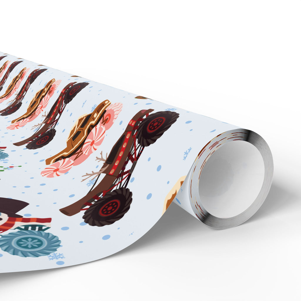 Holiday Monster Truck Wrapping Paper