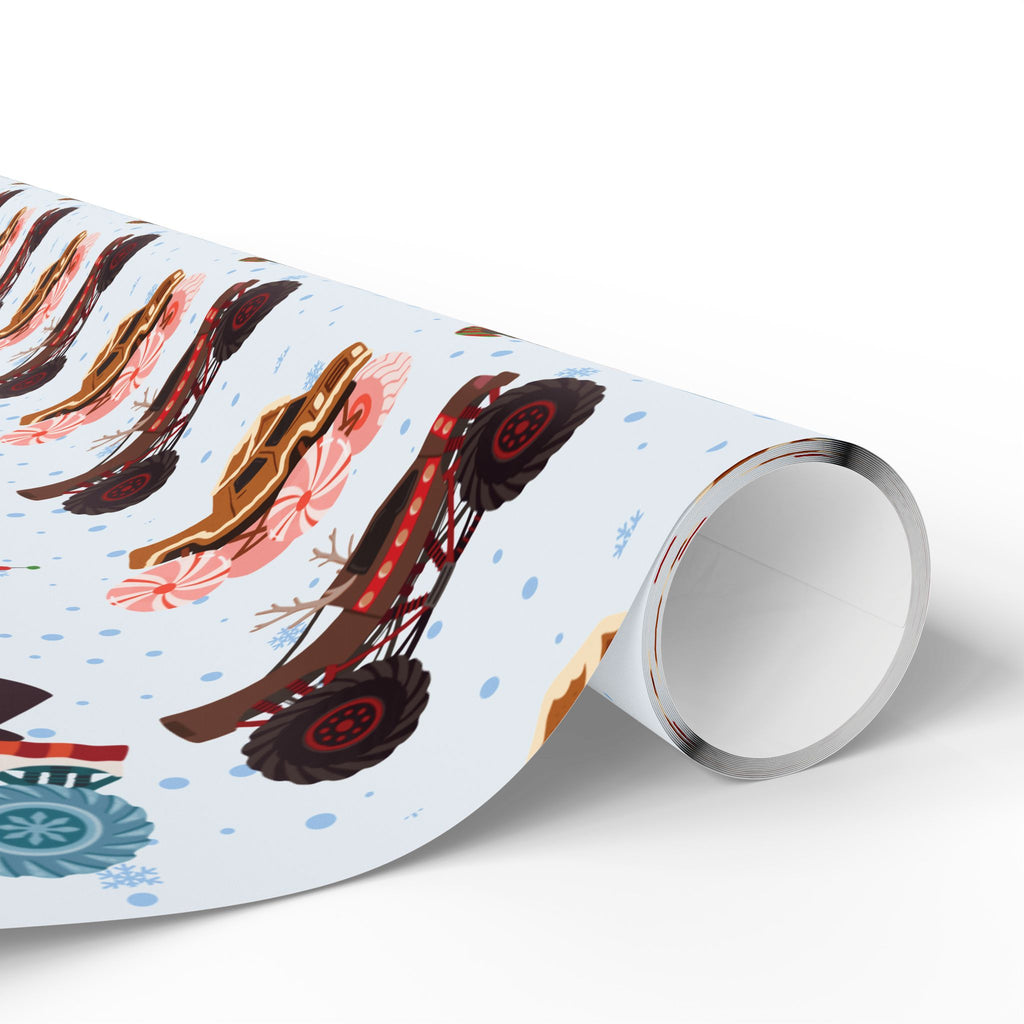 Holiday Monster Truck Wrapping Paper
