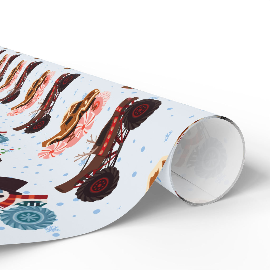 Holiday Monster Truck Wrapping Paper
