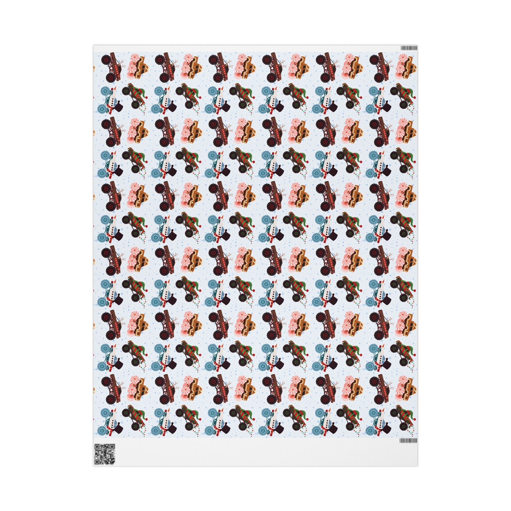 Holiday Monster Truck Wrapping Paper