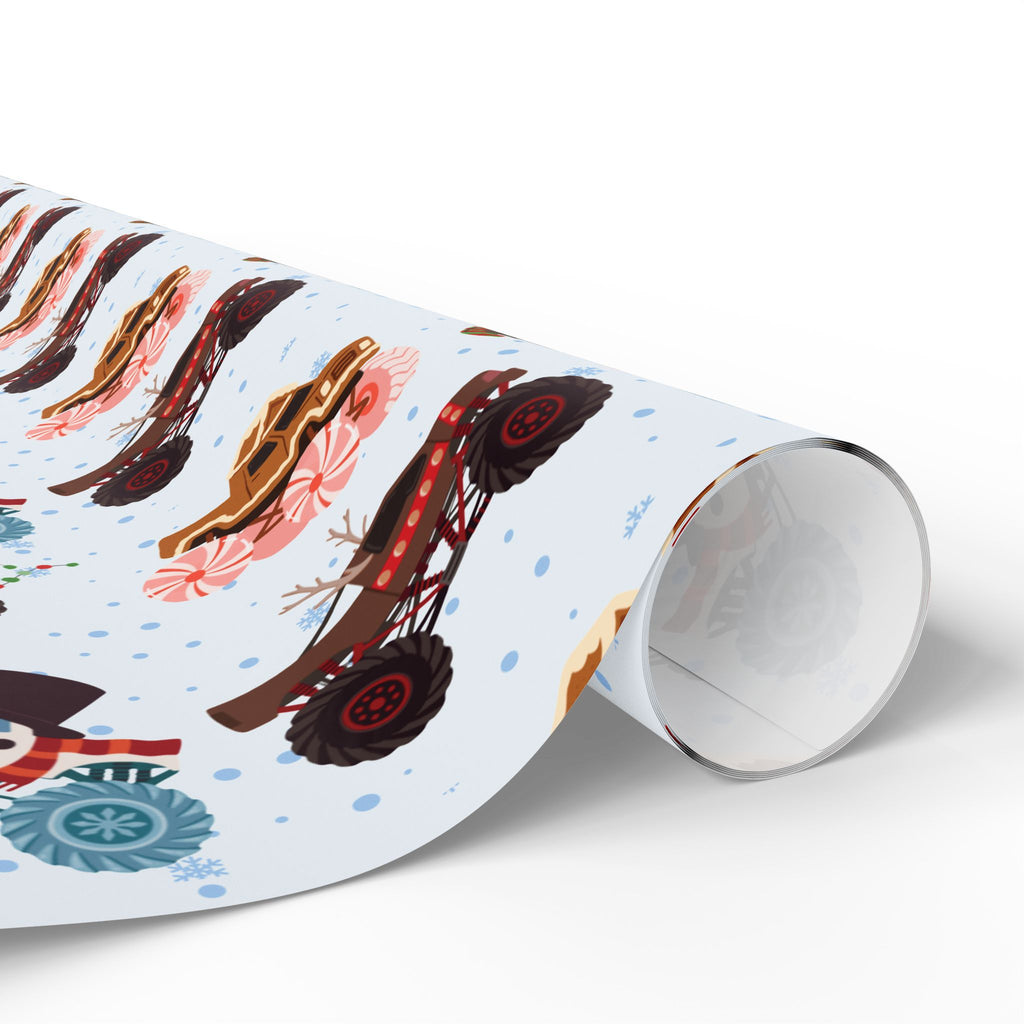 Holiday Monster Truck Wrapping Paper
